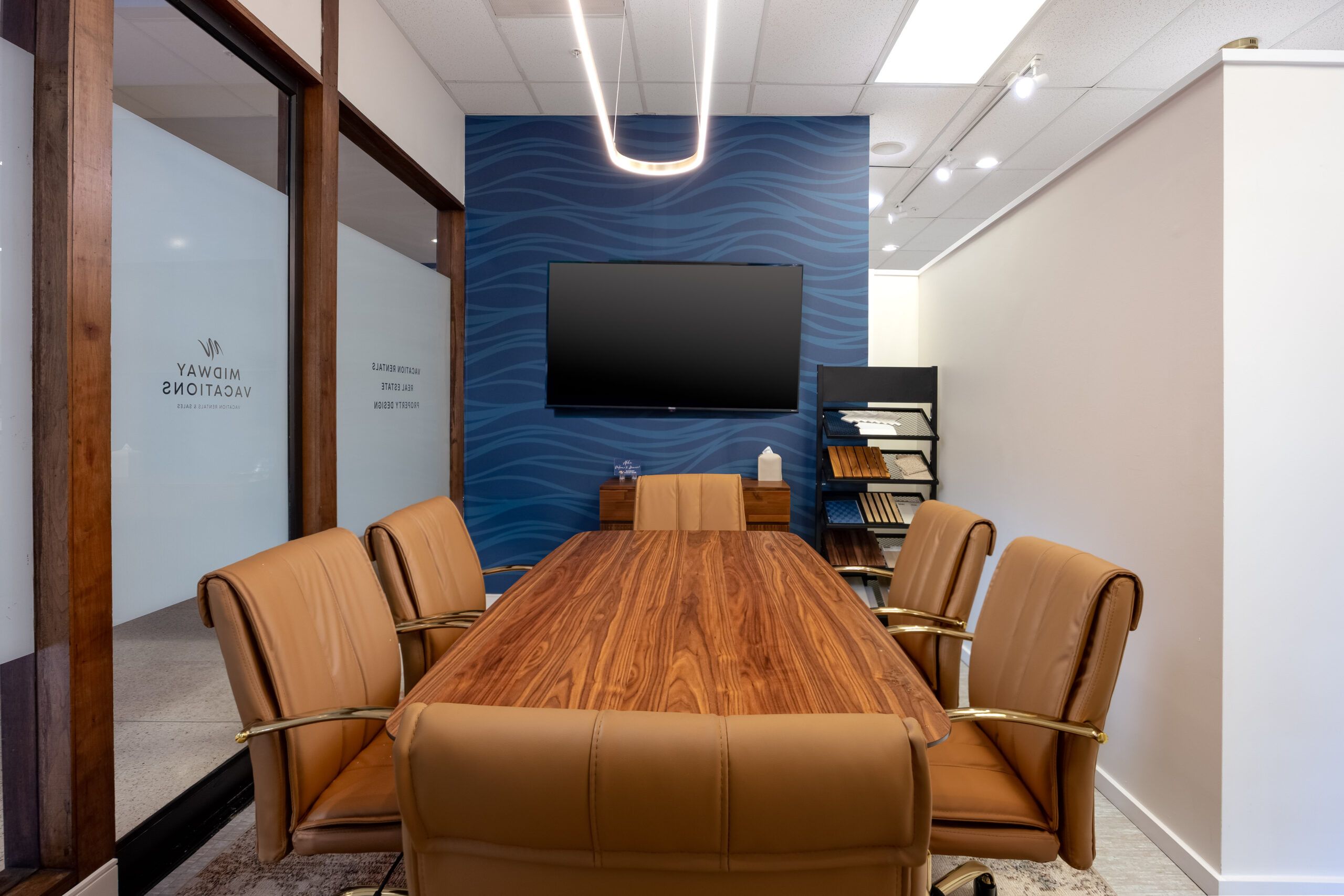 Executive meeting room at Midway Vacations headquarters, Waikiki