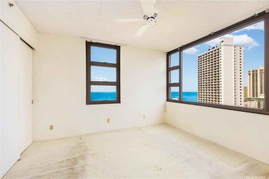 Waikiki Banyan Renovation 2514T1 Bedroom Before 64ca44c4