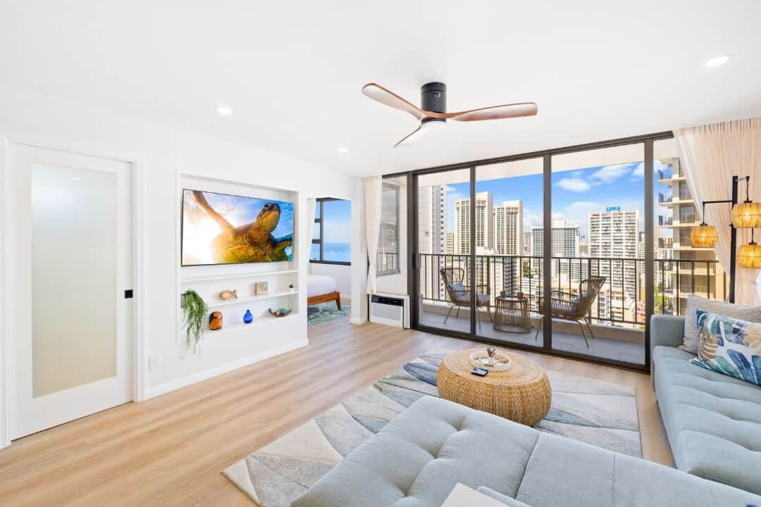 Waikiki Banyan Renovation 2514T1 Living Area After 69397556
