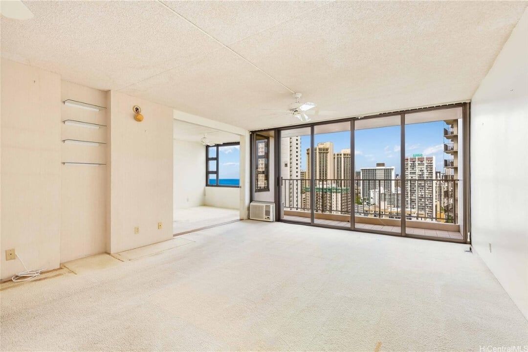 Waikiki Banyan Renovation 2514T1 Living Area Before 72b585b5