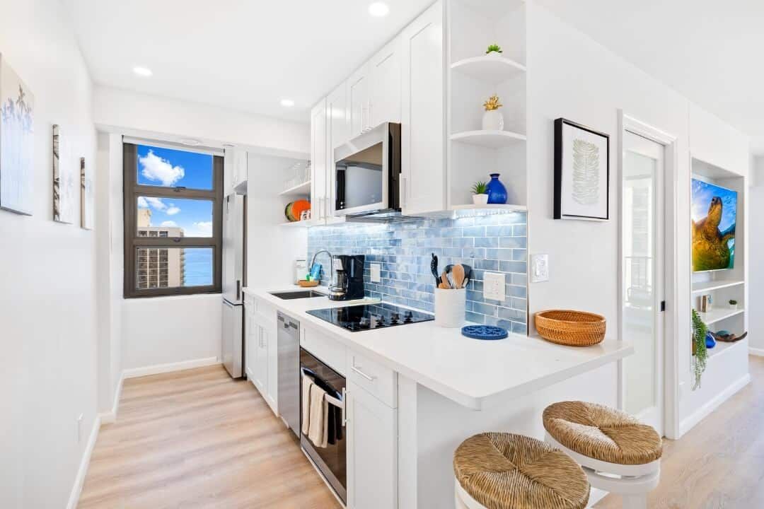 Waikiki Banyan Renovation 2514T1 Kitchen After 918b6a5b