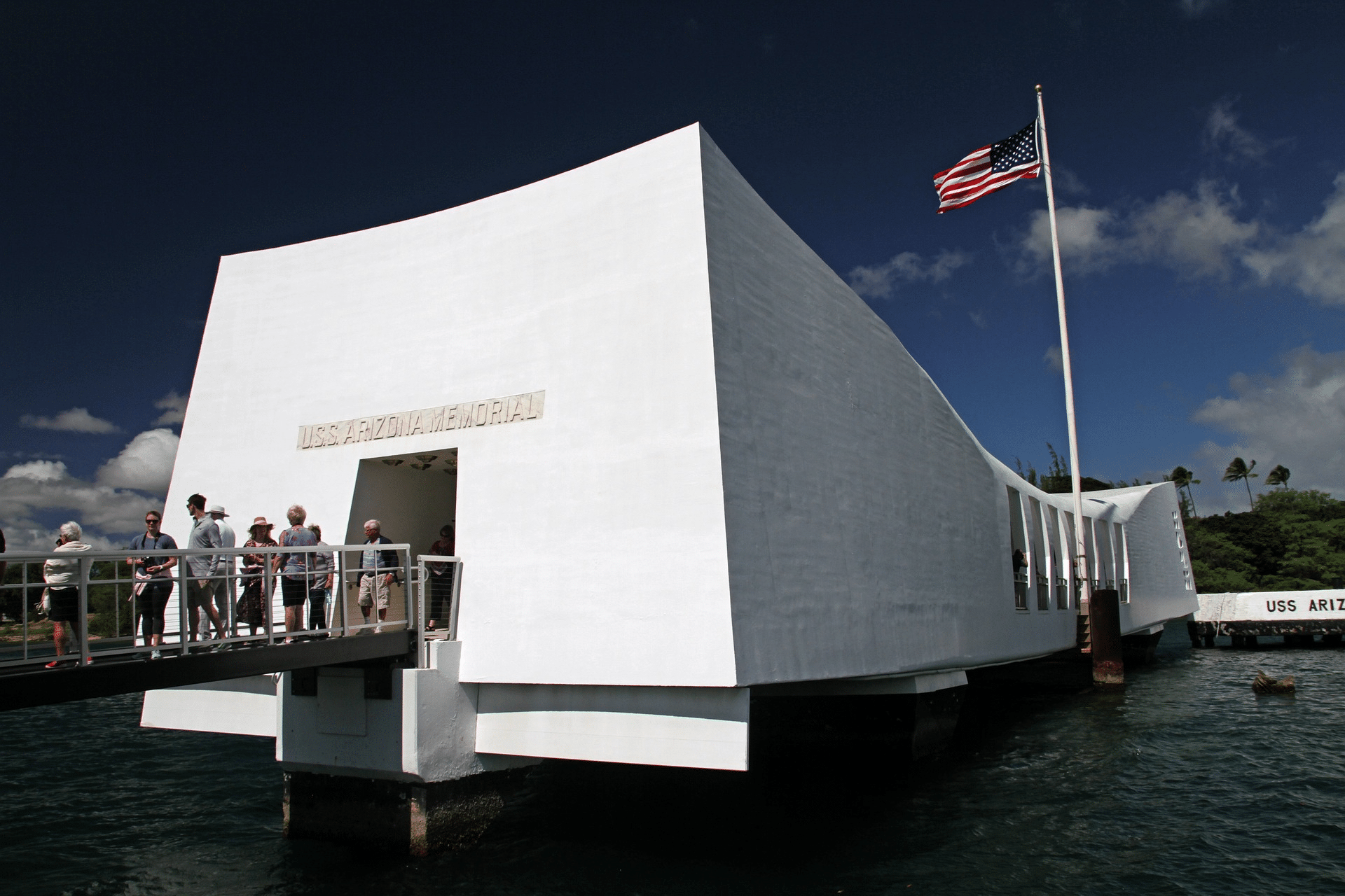 USS Arizona Memorial at Pearl Harbor on Oahu