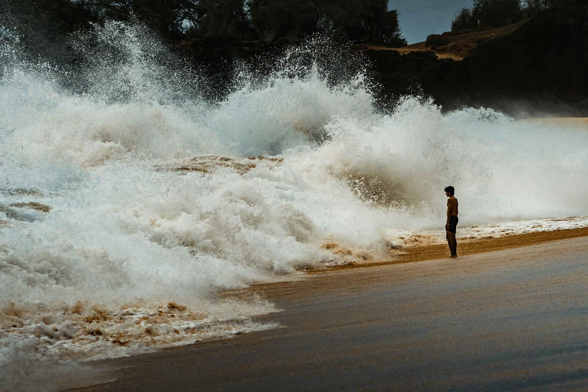 Waves at Makena Beach State Park in South Maui
