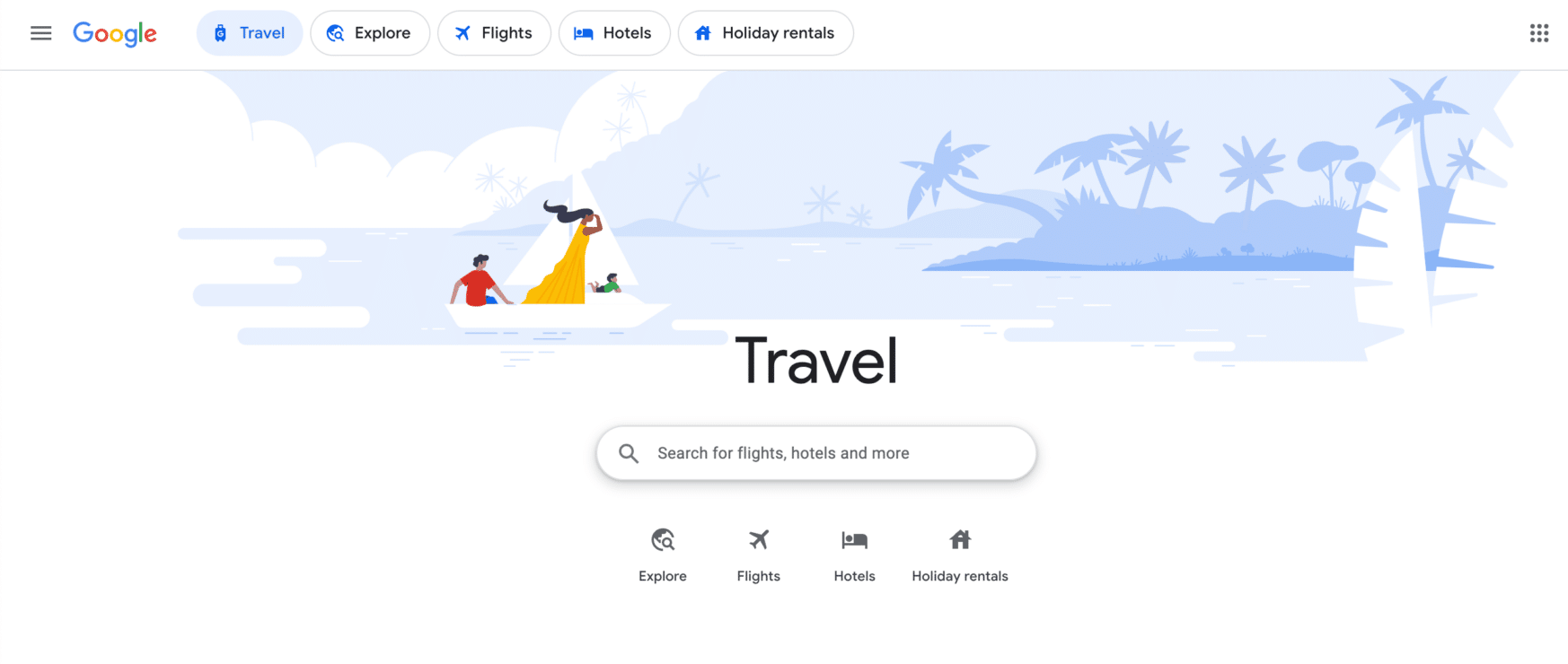 Google Vacation Rentals search results