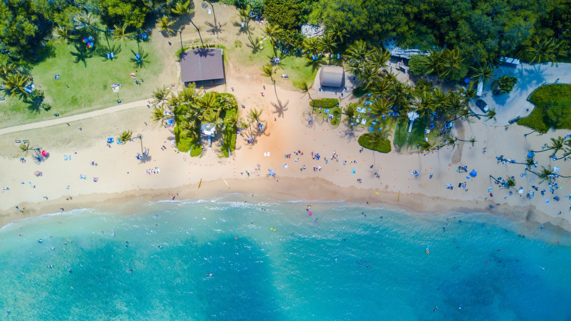 Aerial view of Hanauma Bay